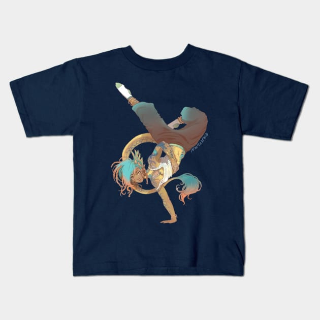 Graffiti Dancer Kids T-Shirt by Azriel8Y8